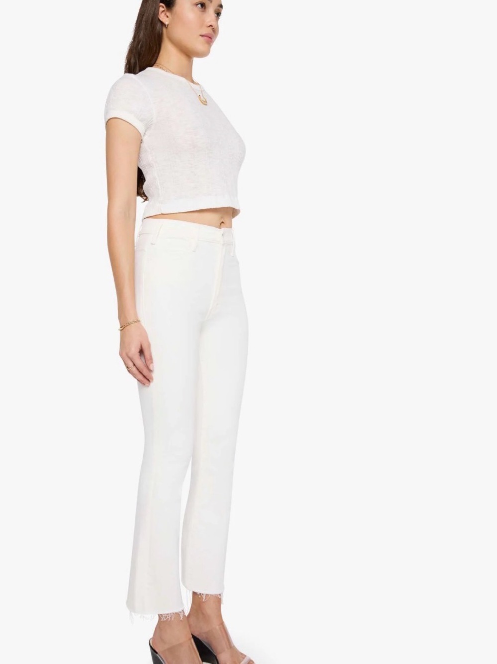MOTHER Hustler Ankle Fray Jeans